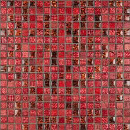 Mosaïque sur filet | 30x30 cm | Tilestone Bolton Red